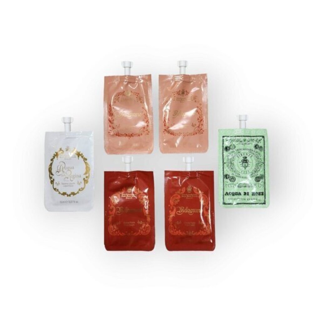 6x Santa Maria Novella Soap Bath‎ Gel Fluid Cream Rose Water .27 fl oz